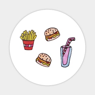 Fast food dinner (stickers) Magnet